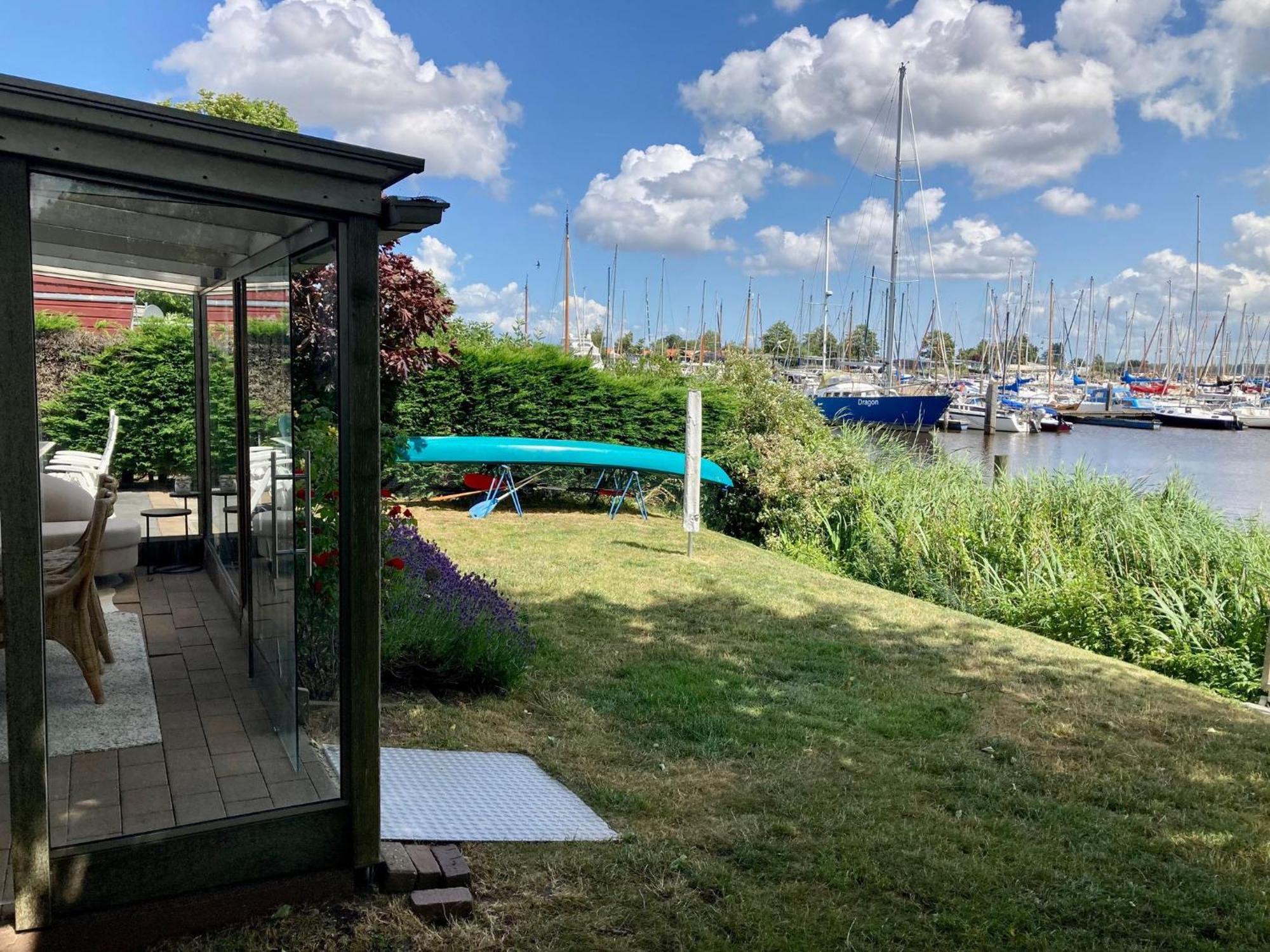 אנג'ום 4 Pers Holiday Home Hilla With Winter Garden In Front Of The Dike Directly On The Lauwersmeer מראה חיצוני תמונה